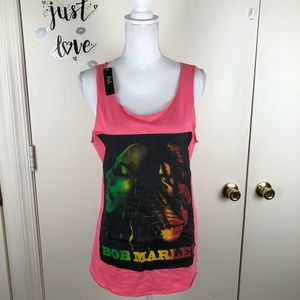 FUDA BOB MARLEY GRAPHIC TEE SLIT DETAILS SZ S/M